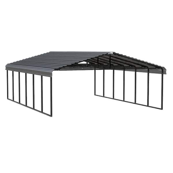 20 ft. x 29 ft. x 9 ft. Charcoal Carport