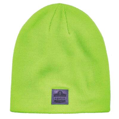 N-Ferno Lime Ribbed Knit Beanie Hat