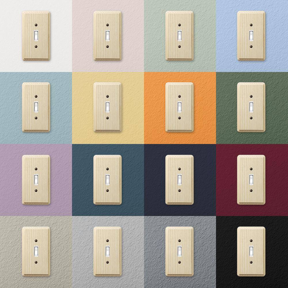 Unfinished Ash Wood 2-Gang Decorator Wall Plate