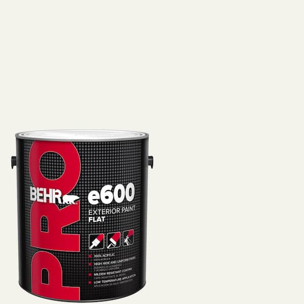 BEHR PRO 1 gal. #W-F-600 Snow Fall Flat Paint