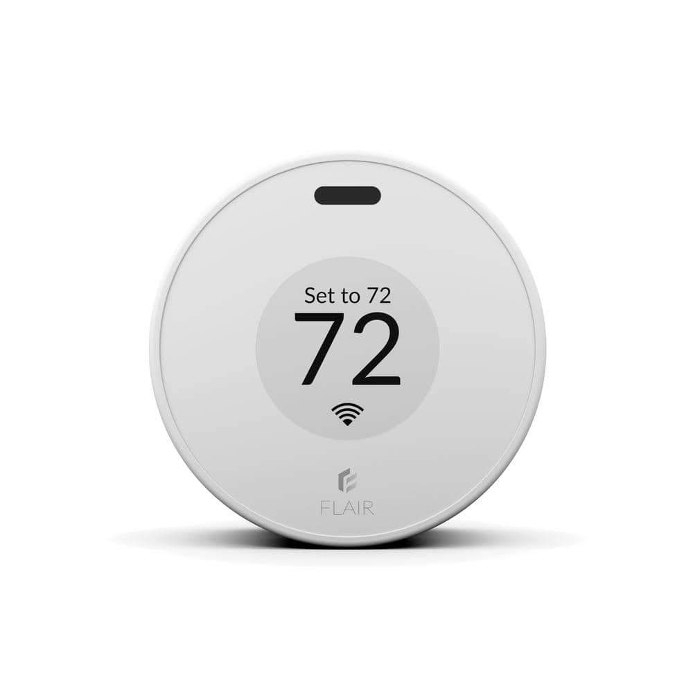 Pearl White Digital Wireless Thermostat with Remote Programming