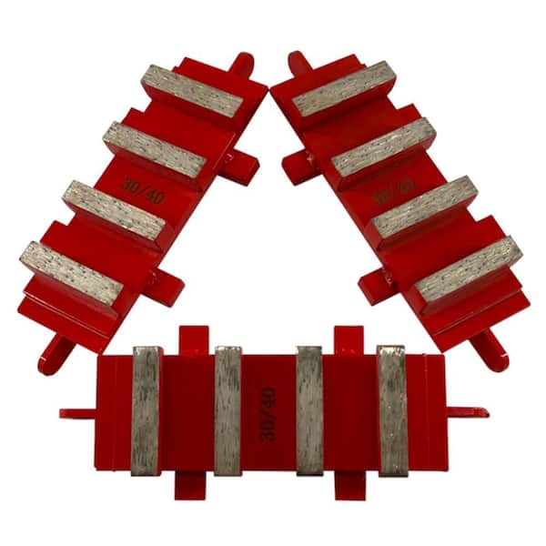 DYMA-Serts Concrete Floor Grinding Discs, Wet or Dry, 30/40 Grit, 3-Pack