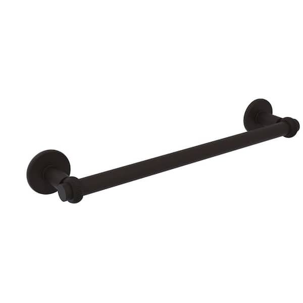 Allied Brass Continental Collection 30 in. Towel Bar with Twist Detail in Oil Rubbed Bronze