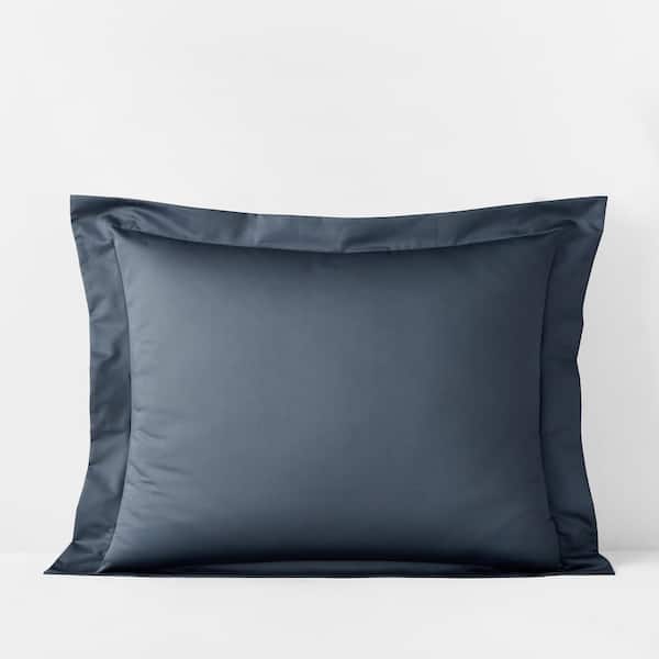 The Company Store Legends Hotel Steel Blue 450-Thread Count Wrinkle-Free Supima Cotton Sateen Standard Sham