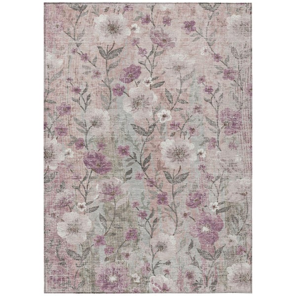 Chantille Machine Washable Indoor/Outdoor Abstract ACN2403 Blush 8 ft. x 10 ft. Area Rug