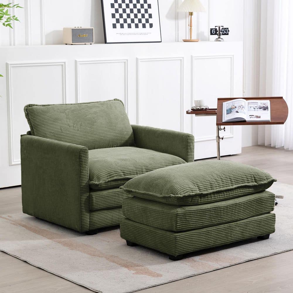 Lounge Chairs Olive Green Chair And Ottoman Modern Accent Chair