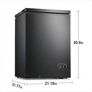 21.18 in 3.5 cu. ft. Manual Defrost Chest Freezer in Black with Garage Ready