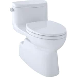 Carolina II 1-Piece 1.28 GPF Single Flush Elongated ADA Comfort Height Toilet in Cotton White, SoftClose Seat Included
