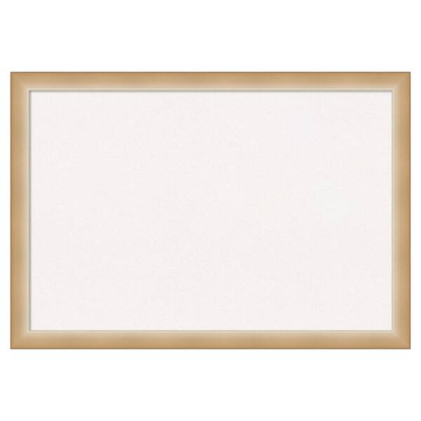 Amanti Art Eva Ombre Gold Narrow White Corkboard 39 in. x 27 in