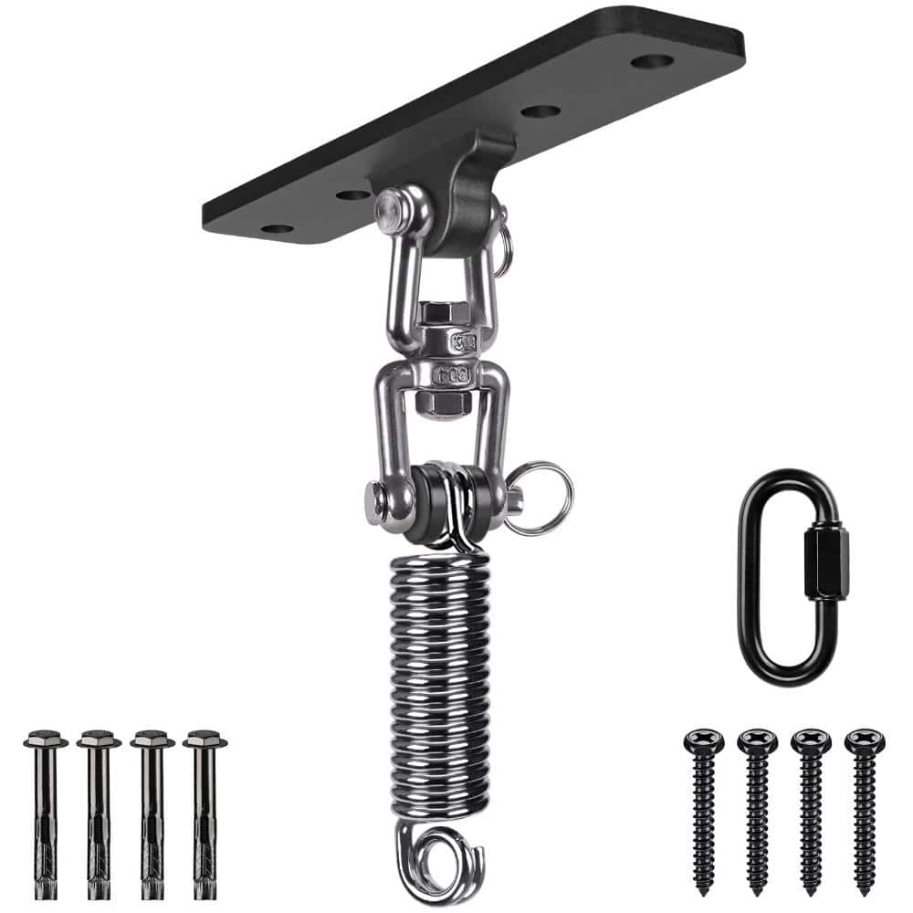 Hammock Chair Hanging Kit 180 and 360 Degree Rotation Heavy-Duty Spring Hook 6 x 5 x 2 in Kit, Swing price history on PriceWatchPro
