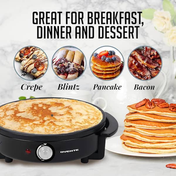 12” Electric Crepe & Pancake Maker Machine Hot Plate Griddle Non