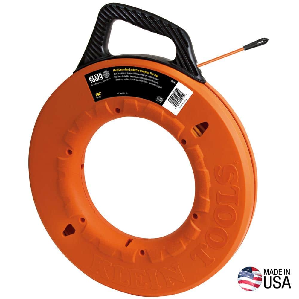 Klein Tools Multi-Groove Fiberglass 200 ft. Fish Tape with Nylon