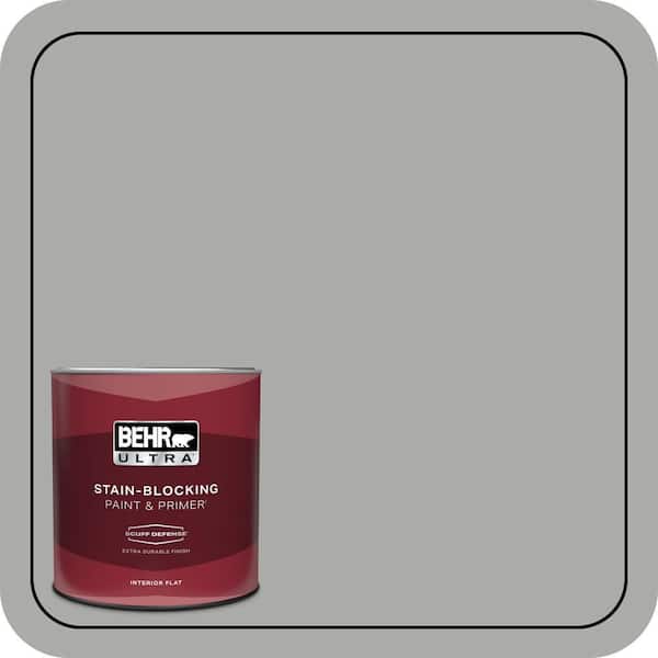 BEHR ULTRA 1 qt. #PPF-39 Cool Granite Extra Durable Flat Interior Paint & Primer