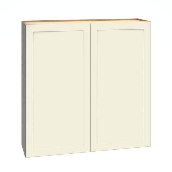 QuickShip Cottage 42 in. W x 12 in. D x 42 in. H Assembled Plywood Shaker Wall Kitchen Cabinet in Starlight