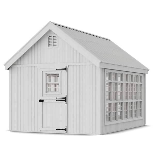 Colonial Gable 10 ft. x 14 ft. Wood Greenhouse Panelized Kit with Operable Windows and Floor (140 sq. ft. )