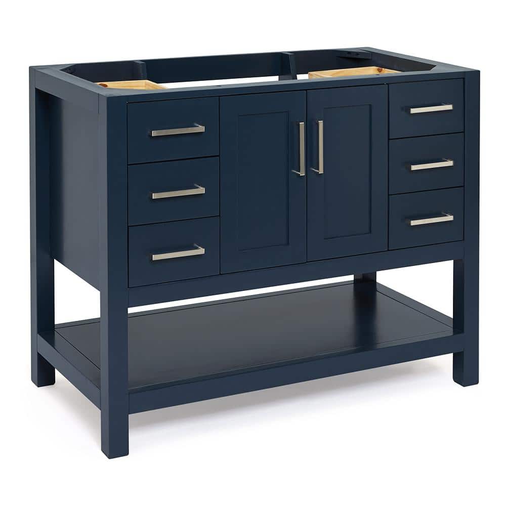 Midnight Blue 42'' Single Freestanding Bathroom Vanity Base