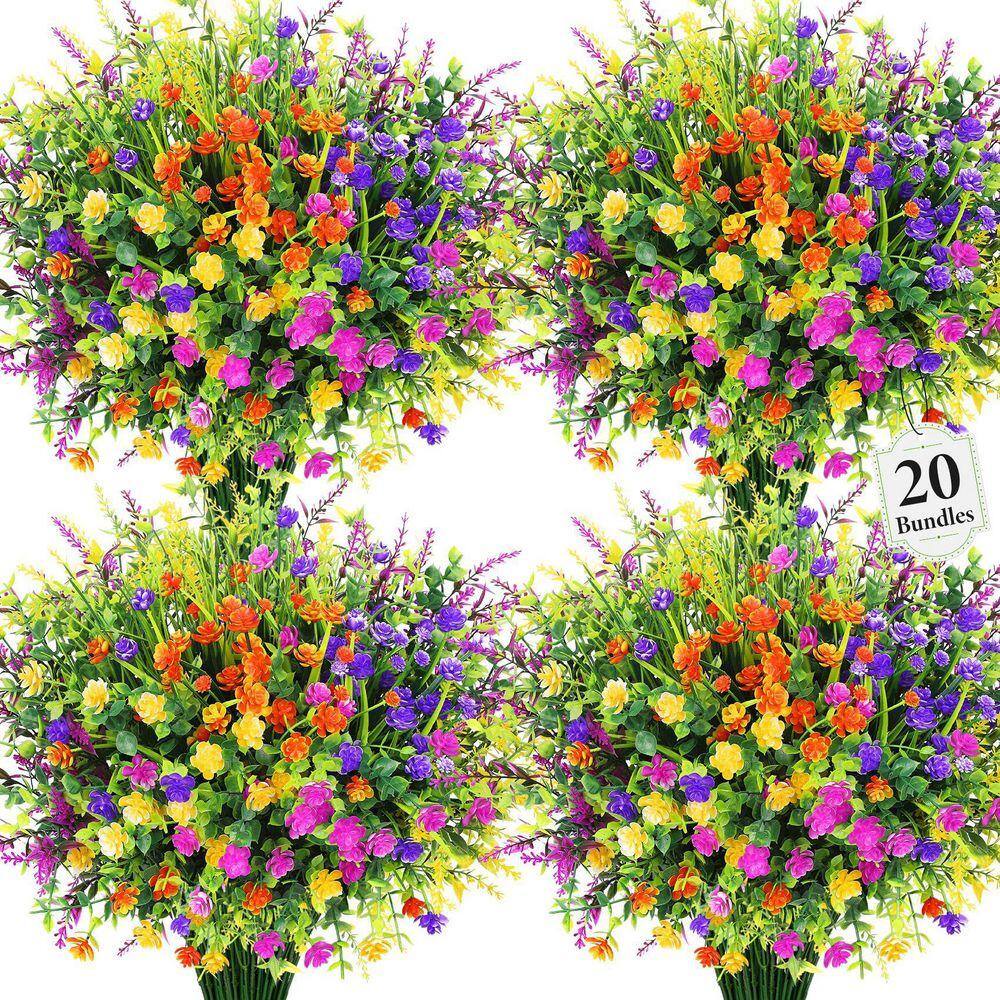 13.8 in. Multi-Colored Indoor/Outdoor Artificial Gypsophila