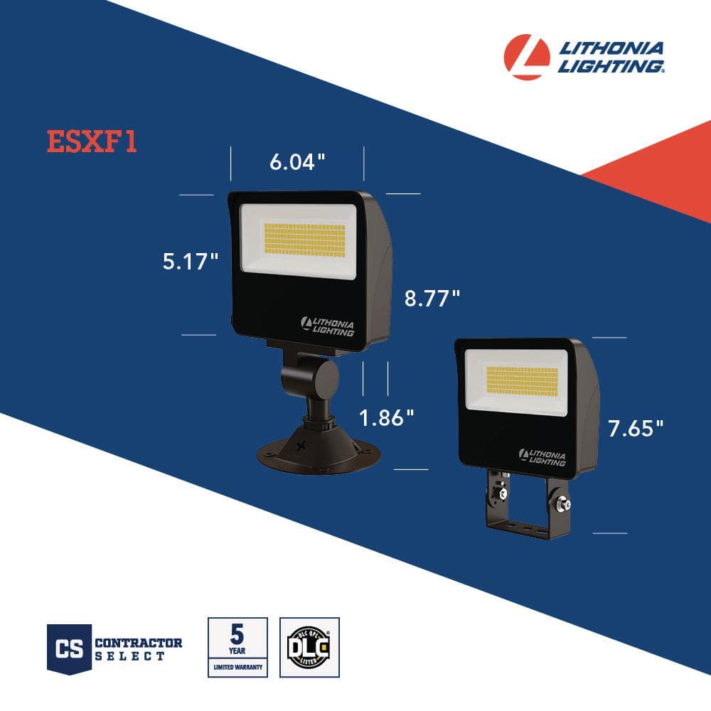 Lithonia Bronze Aluminum LED Floodlight with Adjustable Mount