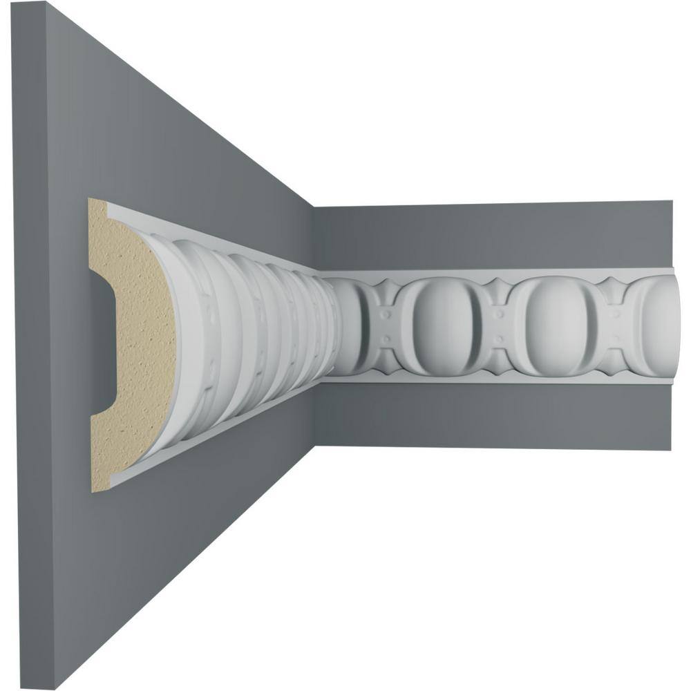 Primed Beige Polyurethane Geometric Panel Moulding Sample