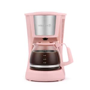 5-Cup Coffee Maker Pink Stainless Steel