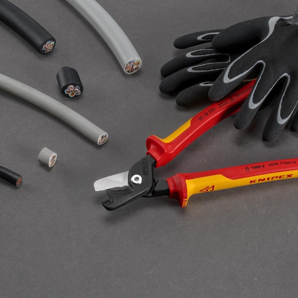 KNIPEX 9 in. StepCut XL Cable Shears Cutting Pliers, 1000-Volt
