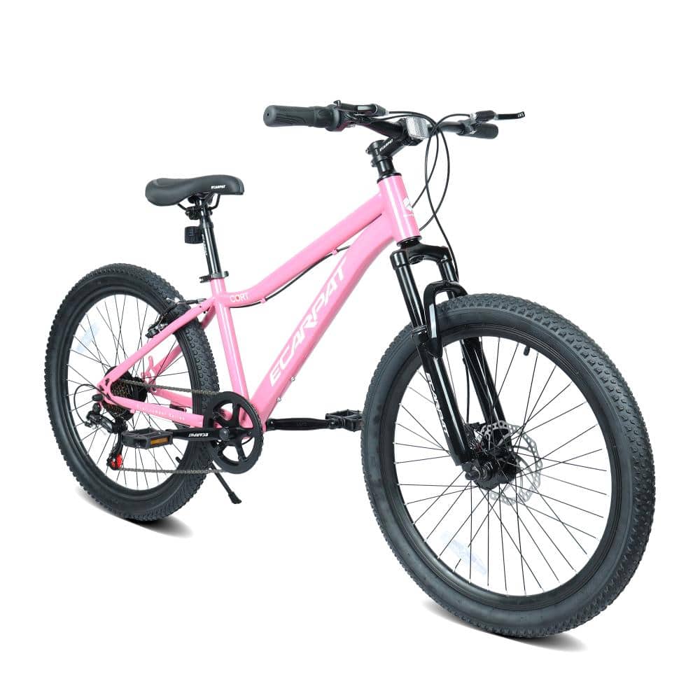 24 in. Pink Mountain Bike with 7 Speeds & Front Suspension for Boys and Girls price history on PriceWatchPro