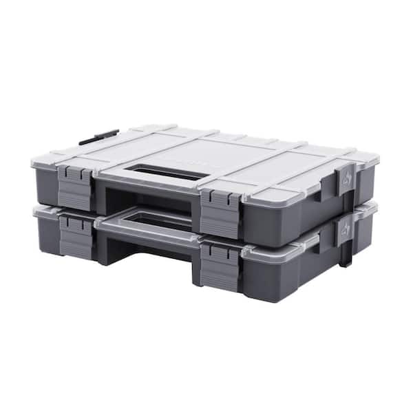 17-Compartment Adjustable Interlocking Small Parts Organizer (2-Pack)