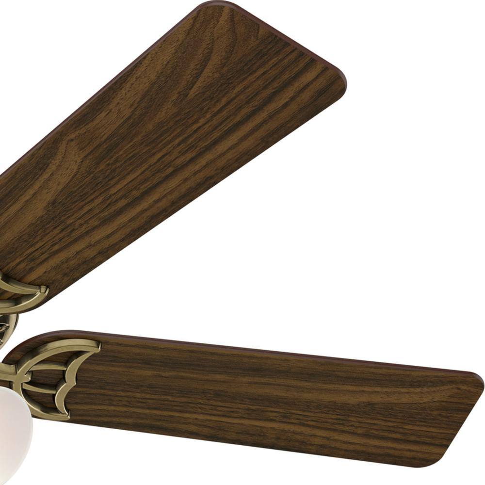 Hunter Studio Series 52" Antique Brass Ceiling Fan with LED Light Kit
