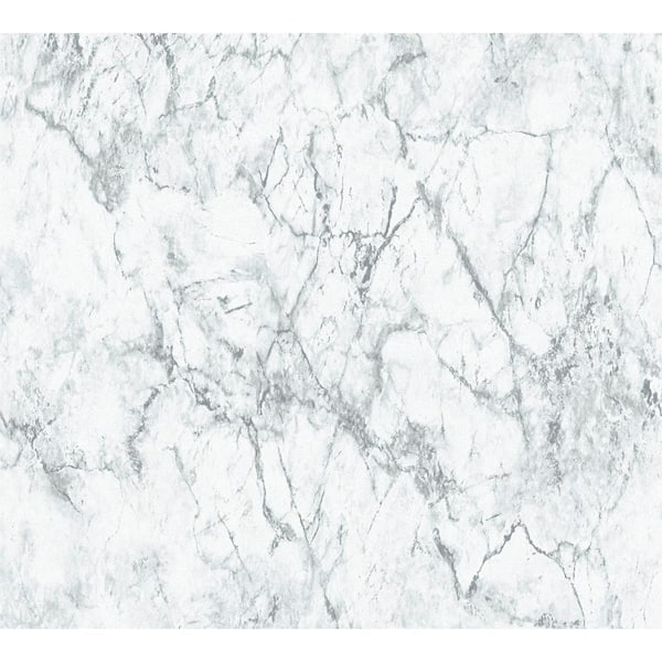 AS CREATION Strippable Makrana Grey Marble Wallpaper