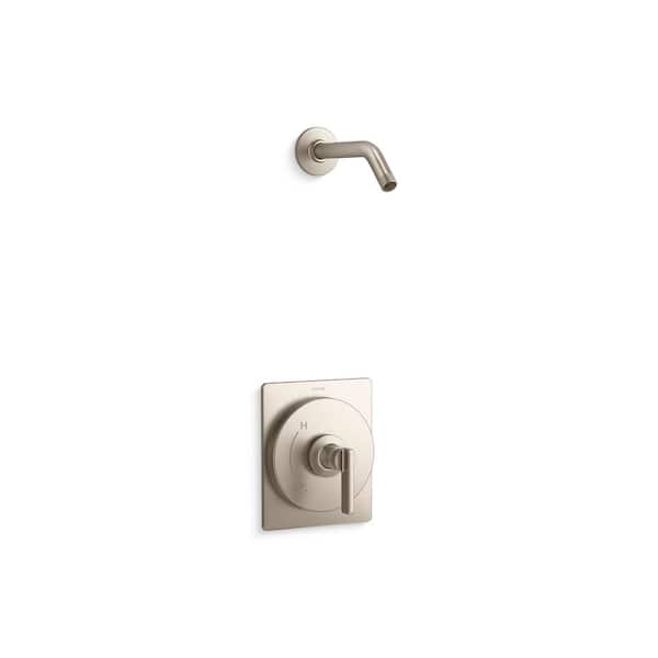 KOHLER Castia By Studio McGee Rite-Temp Shower Trim Kit without Showerhead in Vibrant Brushed Nickel