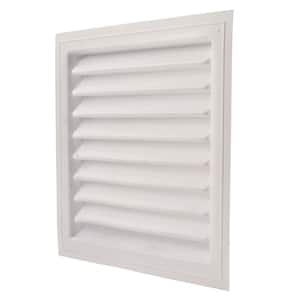 12 in. x 18 in. Plastic Wall Louver Static Vent in White