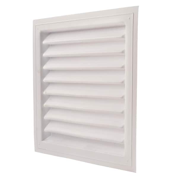 Master Flow 18 in. x 24 in. Plastic Wall Louver Static Vent in White