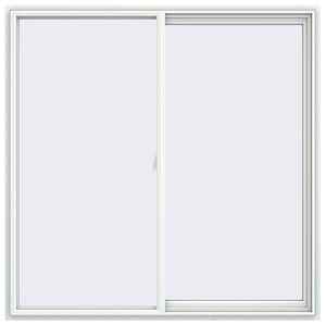 59.5 in. x 59.5 in. V-2500 Series White Vinyl Right-Handed Sliding Window with Fiberglass Mesh Screen