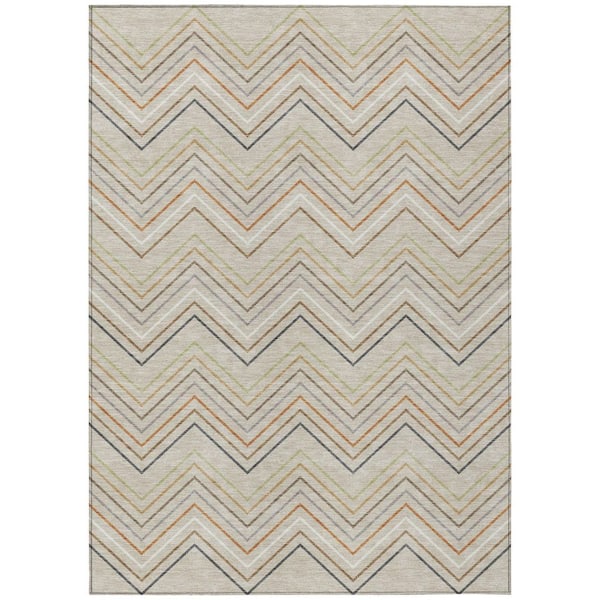 Chantille Machine Washable Indoor/Outdoor Abstract ACN2392 Beige 9 ft. x 12 ft. Area Rug