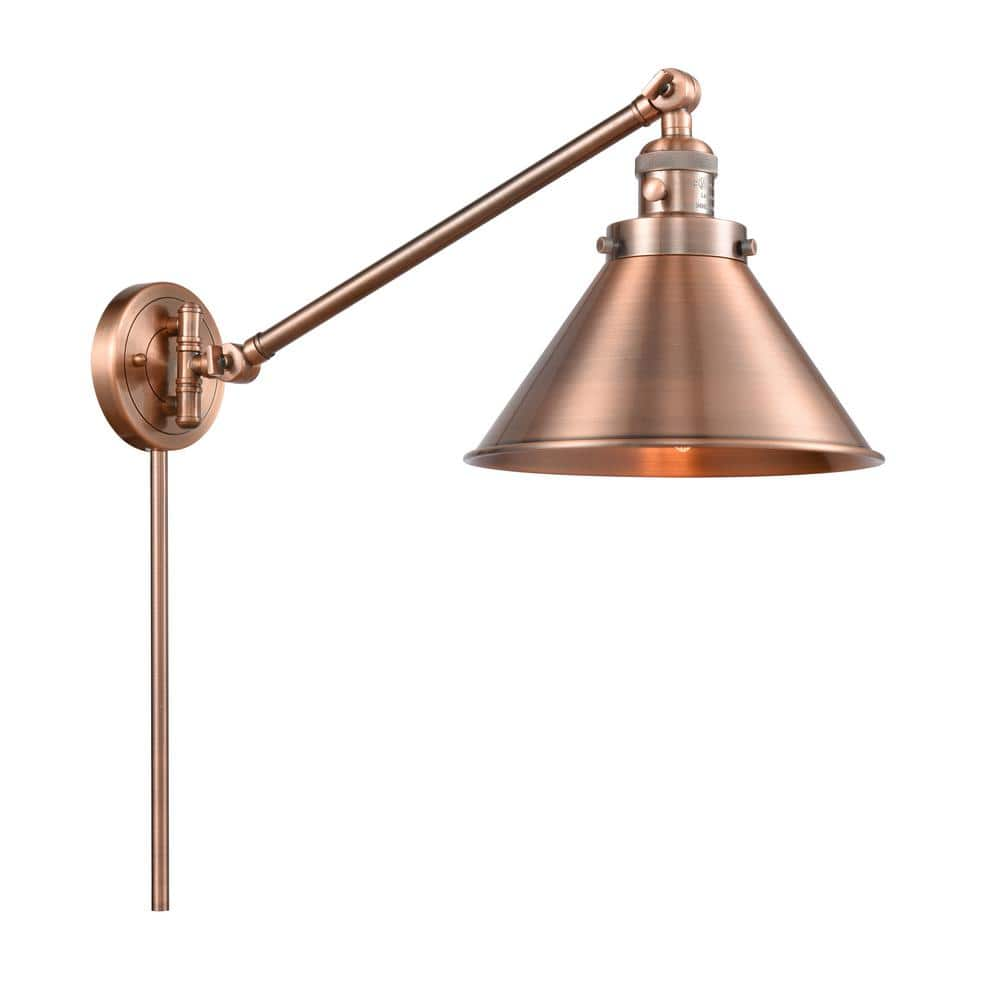 Innovations Briarcliff 10 In 1 Light Antique Copper Wall Sconce With   Antique Copper Innovations Vanity Lighting 237 Ac M10 Ac 64 1000 