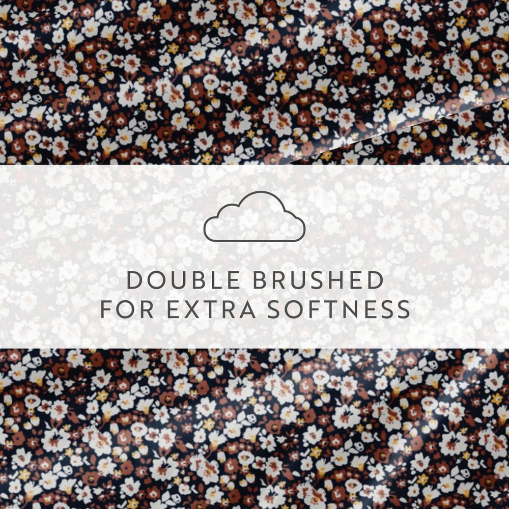 Twin Terracotta Floral Microfiber Kids Sheet Set