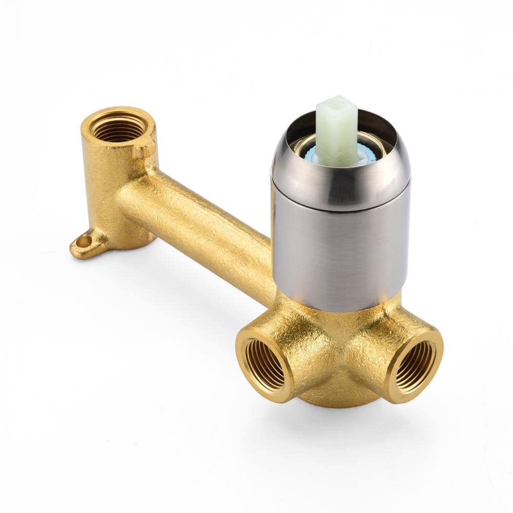 Brushed Nickel Single Handle Wall Mount Tub Filler Faucet