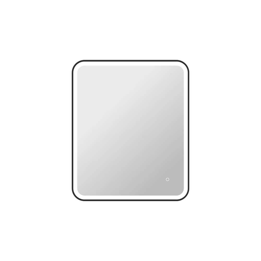 30 in. W x 36 in. H Rectangle Framed LED Wall Mirror in Black price history on PriceWatchPro