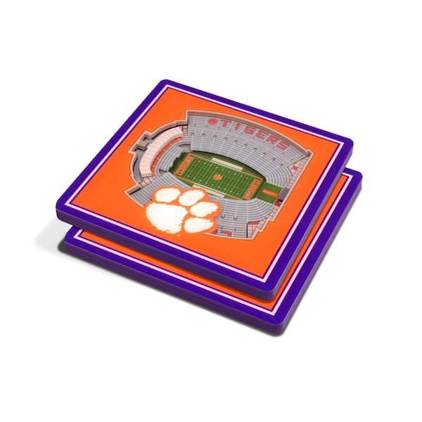 YouTheFan NCAA Clemson Tigers 3D StadiumViews Coasters