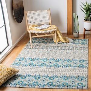 Madison Gray/Turquoise 9 ft. x 12 ft. Area Rug