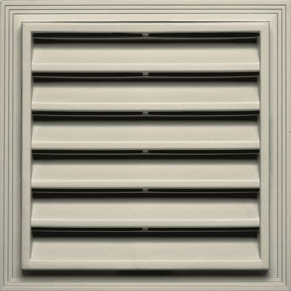 Builders Edge 12 in. x 12 in. Square Gable Vent in Champagne