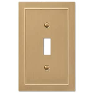 Bethany 1 Gang Toggle Metal Wall Plate - Brushed Bronze