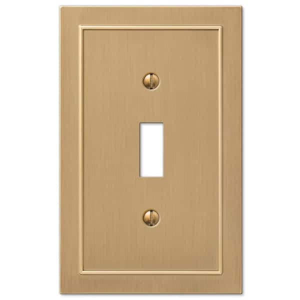 AMERELLE Bethany 1 Gang Toggle Metal Wall Plate - Brushed Bronze