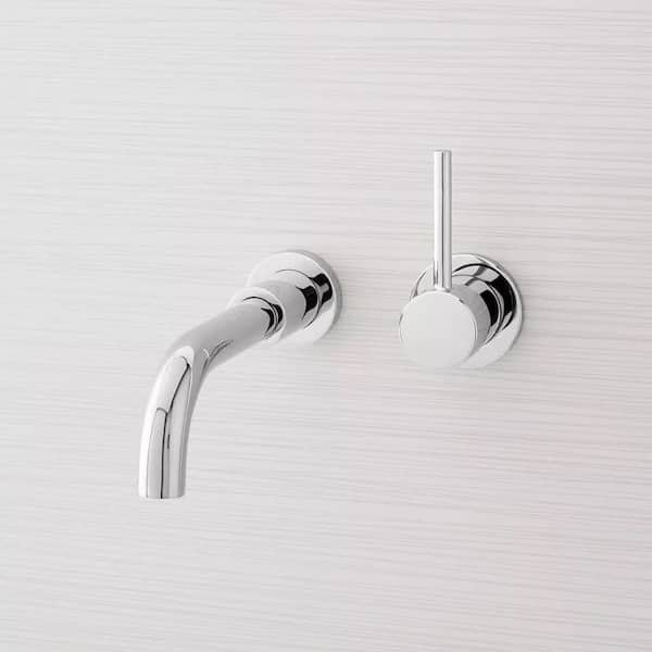 SIGNATURE HARDWARE Lexia Single Handle Wall Mounted Bathroom Faucet in Chrome