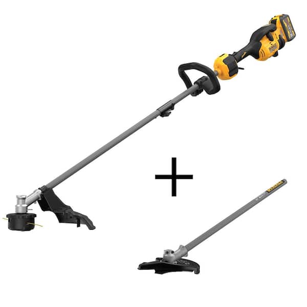 DEWALT 60V MAX Brushless Cordless Battery Powered Attachment Capable String Trimmer Kit & Brush Cutter Attachment