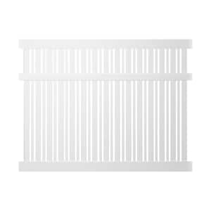 Davenport 5 ft. H x 6 ft. W White Vinyl Semi-Privacy Fence Panel Kit