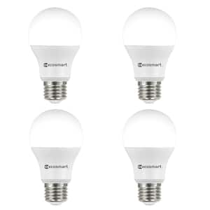 60-Watt Equivalent A19 Non-Dimmable LED Light Bulb Soft White (4-Pack)