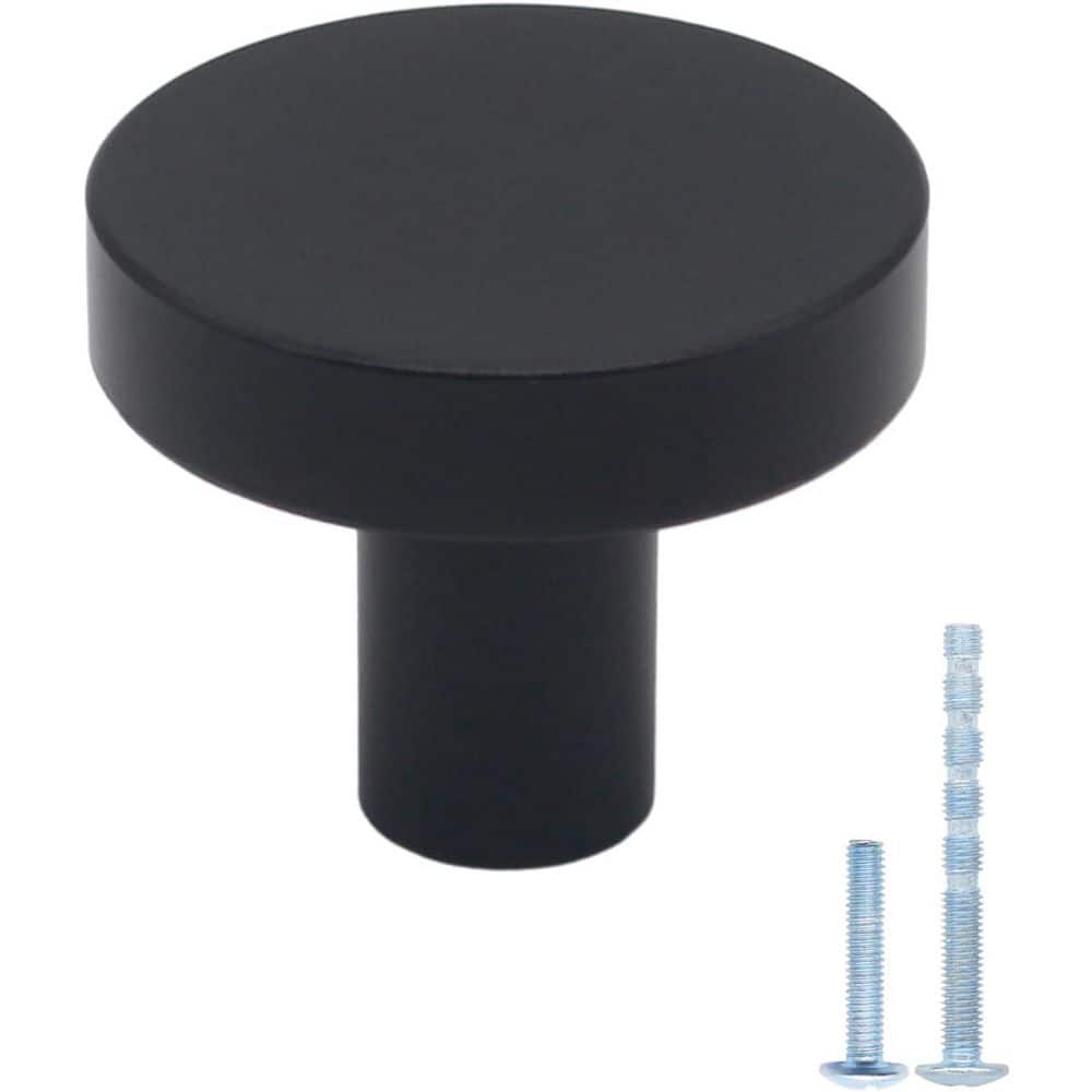 30-Pack 1.16 in. Matte Black Cabinet Knobs Waterproof Anti-Rust Round Style Hardware Finish Family Single Hole Knob price history on PriceWatchPro