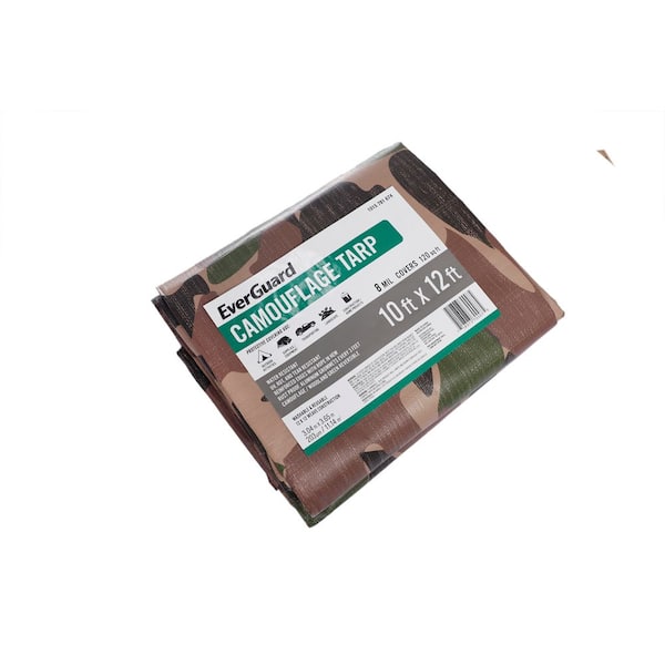 10 ft. x 12 ft. Camoflague / Woodland Green Reversible Heavy Duty Tarp