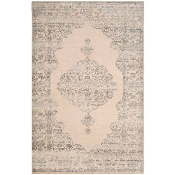 Chester 6 ft. x 9 ft. Ivory/Gray Medallion Area Rug